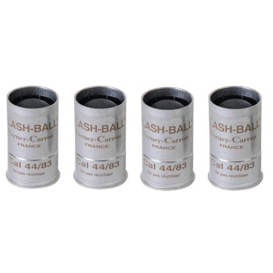 MUNITION 44MM CAOUTCHOUC SOUPLE DOUILLE ALU FLASHBALL (BOITE DE 10)